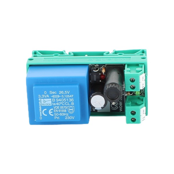 Woertz 45220C/2 Miniature Regulated Power Supply th 35 230v ac 24vdc